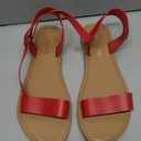 DREAM PAIRS Women's Ankle Strap Flat Sandals Open Toes One Band Buckle Summer Dressy Sandals 10