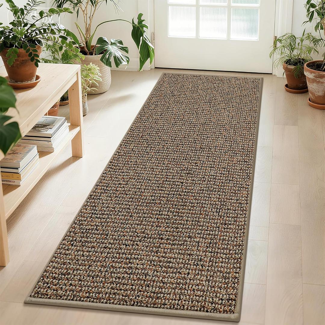 BEQHAUSE Hallway Runner Rugs 2x6, Hallway Rug Non-Slip Washable(Rolled-Up NO Creases), Runner Rug Absorbent Stain Resistant Hall Rug Carpet Runner, Entryway Rugs Floor Mat Laundry Room Rugs, Taupe