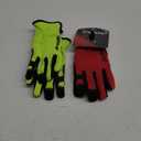 BOSS Men's Task 3-Pack High Performance Synthetic Leather Palm Work Gloves, High Dexterity, Knuckle Padding, Comfort, Abrasion Resistant, , Red, Yellow, Large, (B52021-L3P)