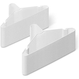 Amazon Basics Plastic Clothes Hangers, Adult Size, White, Pack of 50