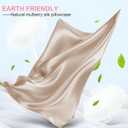 Silk Pillow Cases 2 Pack Standard Size with Hidden Zipper, Mulberry Silk Pillowcase for Hair and Skin, Smooth and Soft Breathable Cooling Silk Satin Pillowcase Set of 2, Gifts for WomenChampagne