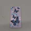 for Samsung Galaxy S21 Case Creative Flower Pattern Design Phone Cover Slim Soft Silicone Protective Case for Samsung S21 6.2 inch-Aurora Butterfly Purple