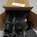 Curtain Rods for Windows 66 to 120 Inch(5.5-10 Feet),Black 1'' Diameter Drapery Rods with End Cap Style Design,Modern Adjustable Heavy Duty Curtain Rod,Size:32''-120'' 