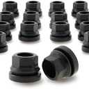 PSGSP Black M14x1.5 Wheel Lug Nuts 16pcs for 2003-2016 Ford F250 F350 F450 F550, 2003-2019 F53, Two-Piece Flanged Flat Face OEM Style for Factory OEM Wheels, Fit 2C2Z1012AA
