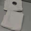 MIULEE Beige White Blackout Curtains for Bedroom Living Room 45 Inches Long 2 Panels, Thermal Insulated Room Darkening Drapes Solid Grommet Noise Reduction Light Blocking Window Treatments 40x45 Inch