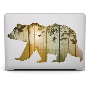 Hard Case Compatible with New MacBook Air 13 Inch Case 2020 2019 2018 Release Model A2337 M1 A2179 A1932 with Retina Display and Touch ID, Matt Plastic Hard Shell Case Cover - Bear & Forest