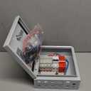 VEVOR PV Combiner Box, 4 String Metal Solar Combiner Box with 15A Rated Current Fuse 63A Circuit Breaker Lightning Arrester, Steel Case for On/Off Grid Solar Panel System, IP65