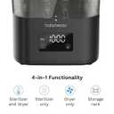 Baby Brezza 10 Minute SuperQuick Bottle Sterilizer + Dryer - Large 8 Bottle Capacity - Steam Sanitization Universal Fit for All Bottles: Plastic + Glass + Pacifiers + Breast Pump Parts, Matte Black