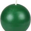 Zest Candle 4-Piece Ball Candles, 3-Inch, Hunter Green