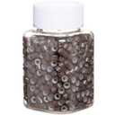 1000pcs 5mm Brown Extension Beads,Silicone Lined Micro Rings,MicroLink I Tip Weft Sew in Beads for Fairy/Hair Tinsel and Feathers Extensions