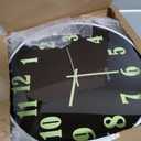 12-Inch Glow in the Dark Wall Clock – Luminous Silent Non-Ticking Quartz Wall Clock with Night Light Function, Bold Easy-to-Read Numbers for Bedroom, Living Room & Office