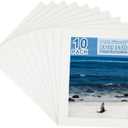 HOTUO 10 Pack Acid Free Ivory 11x14 Picture Frame Mats for 9x12, Pre-Cut with Ivory Core Bevel Cut, 4 Ply Thickness Photo Mat for Frames/Artwork/Prints/Pictures(Off-white)