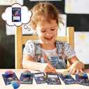 28 Packs Valentines Day Gifts for Kids, Valentines Galaxy Hearts Slime with Valentines Cards Stress Relief Fidget Toy School Classroom Prizes Gifts for Kids Boy Girl Valentine Party Favors