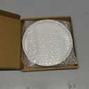 White Round Small Tray (6.5 inch) for Bathroom & Kitchen Decor - Decorative Vanity Tray, Coffee Table Tray, Countertop Organizer for Perfume, Soap, Jewelry - Sturdy Plastic Serving Tray