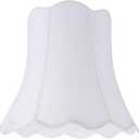 Aspen Creative 34001 Transitional Scallop Bell Shape Spider Construction Lamp Shade in White, 16" wide (10" x 16" x 15")