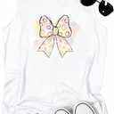 Magic Princess Tank Tops for Women: Magical Shirt Fairy Castle Graphic Tank Family Vacation Vest Summer Sleeveless Tops (White, M)