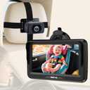 Rohent Baby Car Camera HD 1080P - Rear-Facing Infant Monitor with Night Vision Car Camera for Baby 150 Wide-Angle Lens Anti-Glare Screen Easy Install 360 Adjustable Display