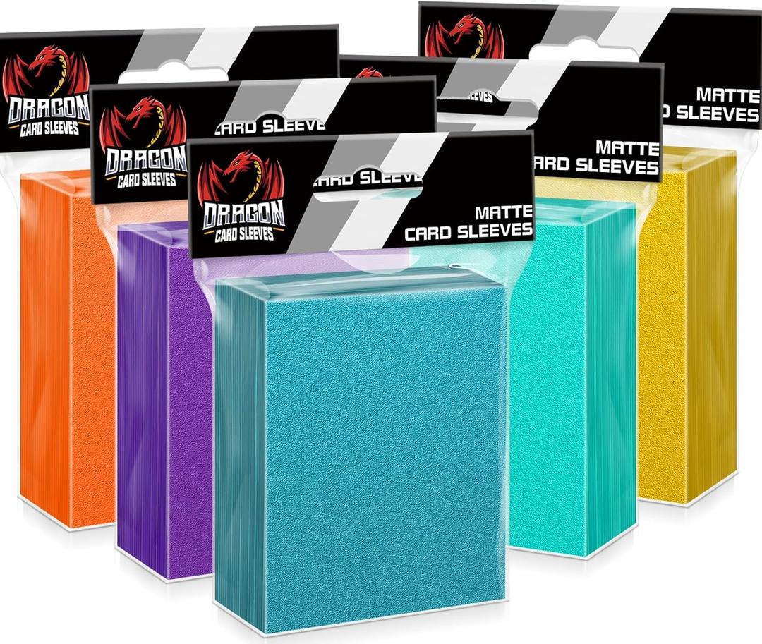 500 Count Card Sleeves Toploaders for Trading Cards, 5 Colors Soft Baseball Card Sleeve for Standard Cards, Fit for MTG, Football Card, Sports Cards,Game Cards