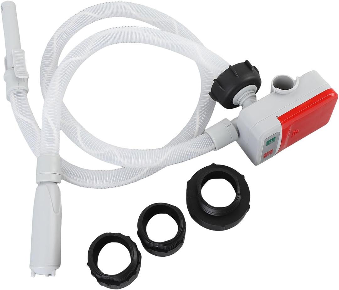 generic Portable Power Battery Pump with Auto Stop 2.4GPM Battery Operated Electric Siphon Pump with 3 Adapters for Gasoline Derv Water