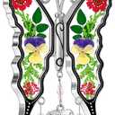 KY&BOSAM Gifts for Women God Bless My Sister in-Law Butterfly Suncatcher Sister Gifts Pressed Flower Between Wings Glass Silver Metal Charm Birthday Mother's Day Thanksgiving Christmas