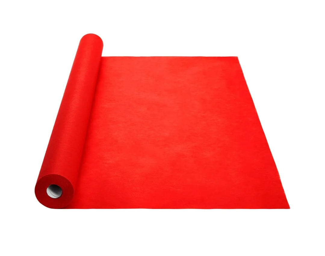 Red Carpet Runner for Party, 50 Ft Runway Aisle for Weddings, Banquets, Prom Nights, Movie Themed Red Carpet Party Decorations (40gsm, 3 Feet Wide, 50 Feet Long) - Prom Decor