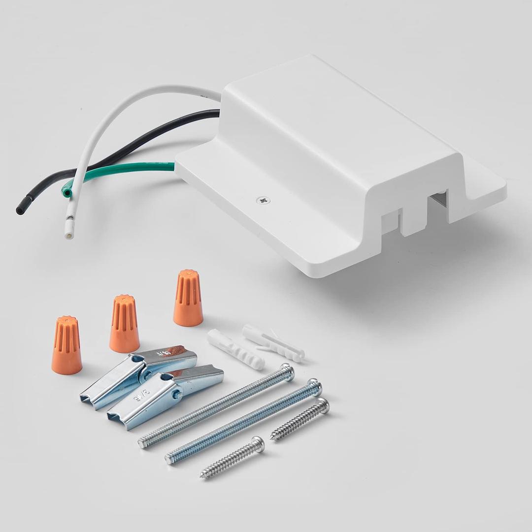 VANoopee H Track Floating Canopy Connector White - Single Circuit, LED Track Lighting Accessories, Easy Install