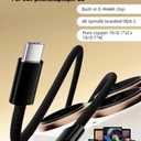 [6.6 ft, 2-Pack] 240W Type C USB C to C Cable for iPhone 17 Charger Fast Charging Nylon Braided Cable E-Marker Charger Cord [Black]