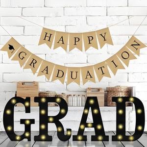 Amazon.com: Curyidy Graduation Decorations Letters Marquee Signs, Light Up Class of 2025 Marquee Lights for Birthday, New Year, High School College Graduation Party Decor-Grad (Black) : Home & Kitchen