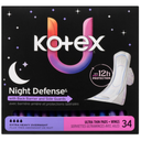 Kotex Ultra Thin Overnight Pads With Wings Extra Heavy Absorbency 34 Count, Pack Of 3 (102 Count)