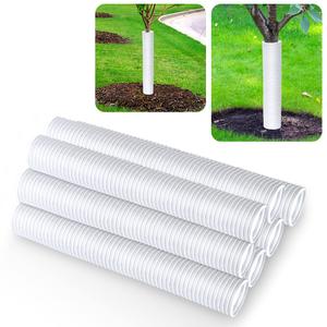Corrugated Tree Guards, 7pcs Rigid PP Tree Trunk Protectors, Tree Bark Protector Sleeve Plant Guard Tube Wraps to Protect Bark, Tree Seedlings Tubes, Saplings Plants from Deer,Rodents, Mowers,Trimmers