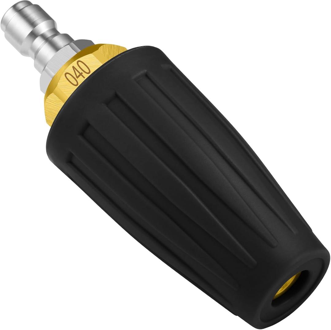 Turbo Nozzle Pressure Washer 4000 PSI Max Rotating Pressure Washer Nozzle with 1/4" Quick Connect Pressure Washer Tips Power Washer Nozzle for Cleaning Brick, Concrete, and Vinyl Surfaces