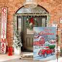 5 x Doncida 3 Pack Happy Halloween Thanksgiving Christmas Garden Flag 12x18 inch Double Sided Burlap Pumpkin Welcome Fall Holiday Small Yard Flag for Outside Decoration