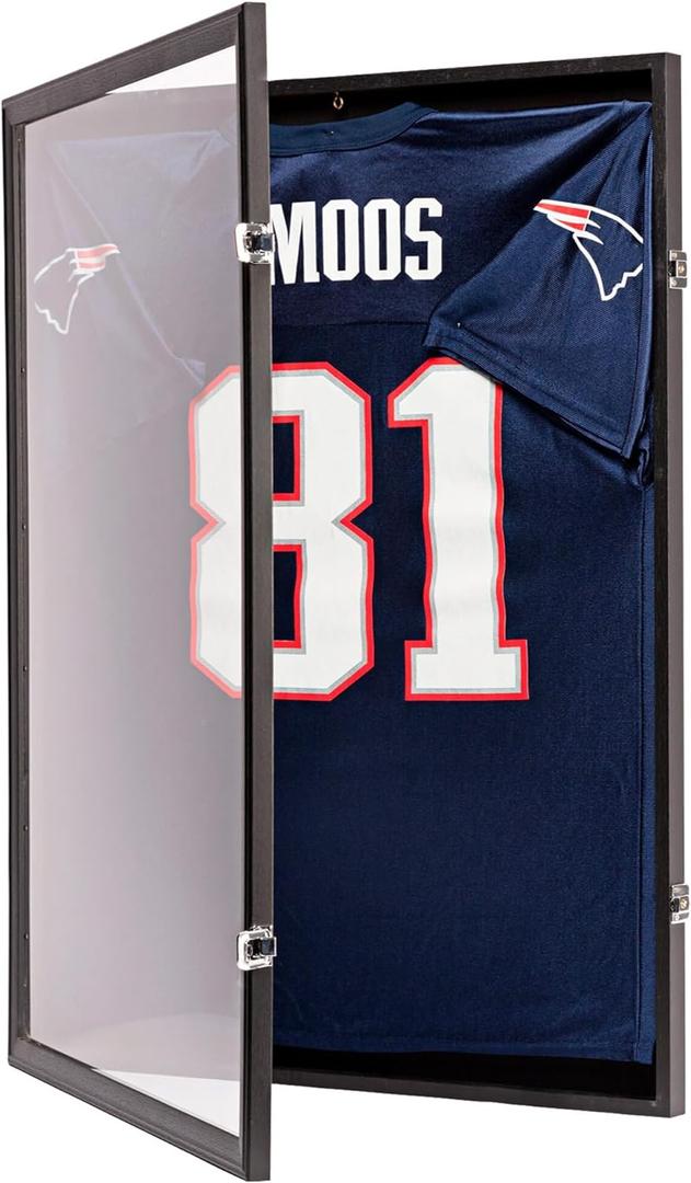 Jersey Frame Display Case Sports Jersey Display Frame with 98% UV Protection for Football, Baseball, Basketball, Hockey, Soccer, Uniform & T-Shirt