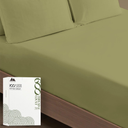 MAYFAIR LINEN 100% Egyptian Cotton Full Size Fitted Sheet Only - 600 Thread Count 16" Deep Pocket Full Size Fitted Sheet, Soft Cooling Sateen No Pop-Off Elastic Bottom Sheet for Adults - Sage Green