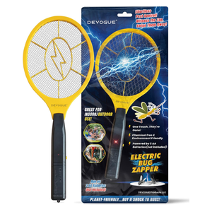 DEVOGUE® Electric Fly Swatter Bug Zapper Battery Operated Flies Killer Indoor & Outdoor Pest Control Mosquito Zapper and Insect Catcher Racket