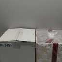 Christmas Lighted Best Gift Boxes Surprise,50 Warm White LED Lights.White Snowflake Velvet Gift Box&Red Bow,Turned On,Top of The Box Opens to Reveal Santa Claus.Indoor Christmas Home Yard Lawn Decor