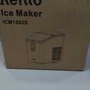 Aeitto Ice Maker Countertop 26lbs/24H, Ice Machine 8 Ice Cubes Ready in 6 Mins, 2 Sizes of Bullet Ice Portable Ice Makers with Basket & Scoop, Auto Self-Cleaning for Home/Kitchen/Office Stainless