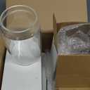 Gerrii 4 Pcs 32 oz Glass Food Storage Jar with Acacia Wood Lids Airtight Sealed Clear Glass Canisters Air Tight Glass Container Jar for Coffee Beans Nuts Loose Leaf Tea Sugar Spice Candy Rice Pasta