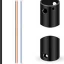 VIHOSE 48 Inch Ceiling Fan Downrod with Extension Cord 4 ft Black Downrod for Ceiling Fan 1 Inch Outside Diameter Not Threaded Suitable for a Wide Range of Fans