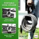 KUFFO Metal Garden Hose 50 ft - Heavy Duty Stainless Steel 304 Water Hose with 10 Function Nozzle - Flexible, Lightweight, Puncture-Resistant, No-Kink Outdoor Metal Hose for Yard, Gardening, Patio, RV