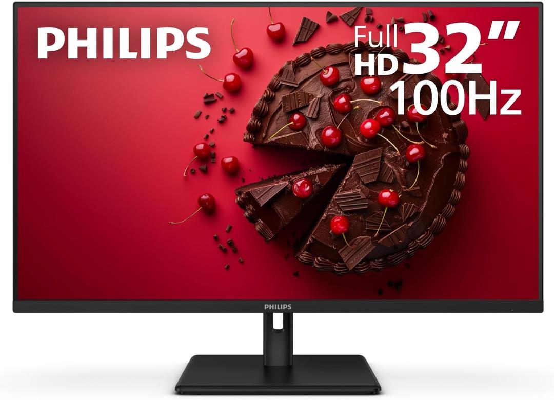 Philips 32E1N1100L 32"' Frameless Monitor, FHD 1920 x 1080, VA Panel, Adaptive-Sync 100Hz, VESA, Black