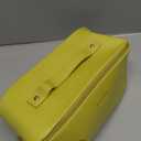 EACHY Travel Makeup Bag, Large Capacity Cosmetic Bag for Women, Waterproof PU Leather, Flat Open Portable Toiletry Bag for Skincare, Brushes & Travel Essentials