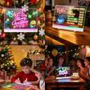 Rechargeable LED Drawing Board for Kids - 17" Flicker-Free Glow Doodle Drawing Pad with 11-Color Light Modes, Soft Light Dry Erase Note Board with Stand, Hanging Chain, 12 Markers, Gifts for Kids