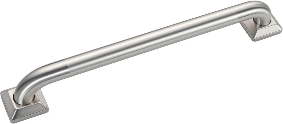joyrain 500lb Capacity Stainless Steel Grab Bar - Heavy Duty Bathroom Safety Rail for Elderly, Anti-Slip Shower Handle, ADA Compliant (Peened, 16 inch)