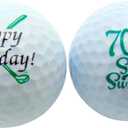 Westmon Works 70th Birthday Golf Balls Set of 2 Golf Ball Golfer Gift Pack