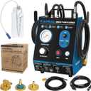 Brake Bleeder Kit Automatic 7~36PSI Electric Brake Fluid Bleeder 1.6L/min Flow Airless Vacuum Filling, Adjustable Brake Pressure Bleeder Pump with 3 Master Cylinder Adapter, Fluid Shortage Protection