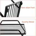 Metal Perfume Organizer for Dresser, 2 Tier Black Bathroom Counter Organizer, Large Capacity Makeup Organizers for Vanity Bathroom, Bedroom, Skincare Cosmetic Display Tray Rack Holder