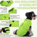 Queenmore XXS Soft Fleece Vest Pullover Dog Jacket with Leash Hole, Warm Winter Clothes for Small Dogs & Cats, Boy or Girl (Green, XXS)