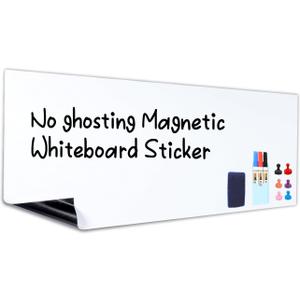 HAMIGAR Magnetic Whiteboard Contact Paper 48" x 94" Dry Erase White Board Sticker for Wall Stick on White Board Peel and Stick Wallpaper Adhesive Poster with Marker, Magnetic Eraser and Magnets