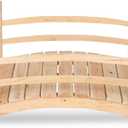 Shine Company 4980N 4 Ft. Cedar Wood Garden Bridge with Side Rails, Natural